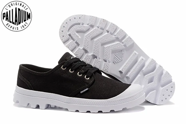 Кроссовки мужские PALLADIUM Pampa черные и белые на плоской подошве повседневные