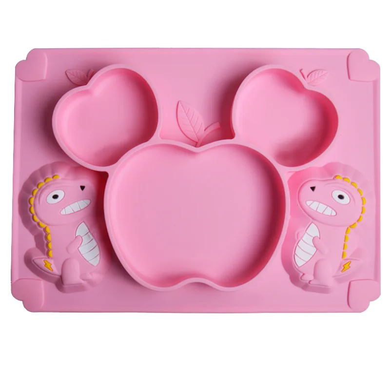 New baby silicone dinner plate for infants and young children training compartment food supplement bowl integrated anti-fall
New baby silicone dinner plate for infants and young children training compartment food supplement bowl integrated anti-fall