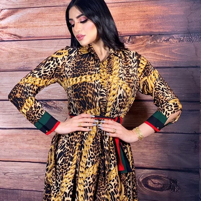 Long Sleeve Leopard Print Kaftan Muslim Dress Abaya Dubai Caftan Marocain Vestido Longo African Dresses For Women Djellaba Femme
Long Sleeve Leopard Print Kaftan Muslim Dress Abaya Dubai Caftan Marocain Vestido Longo African Dresses For Women Djellaba Femme