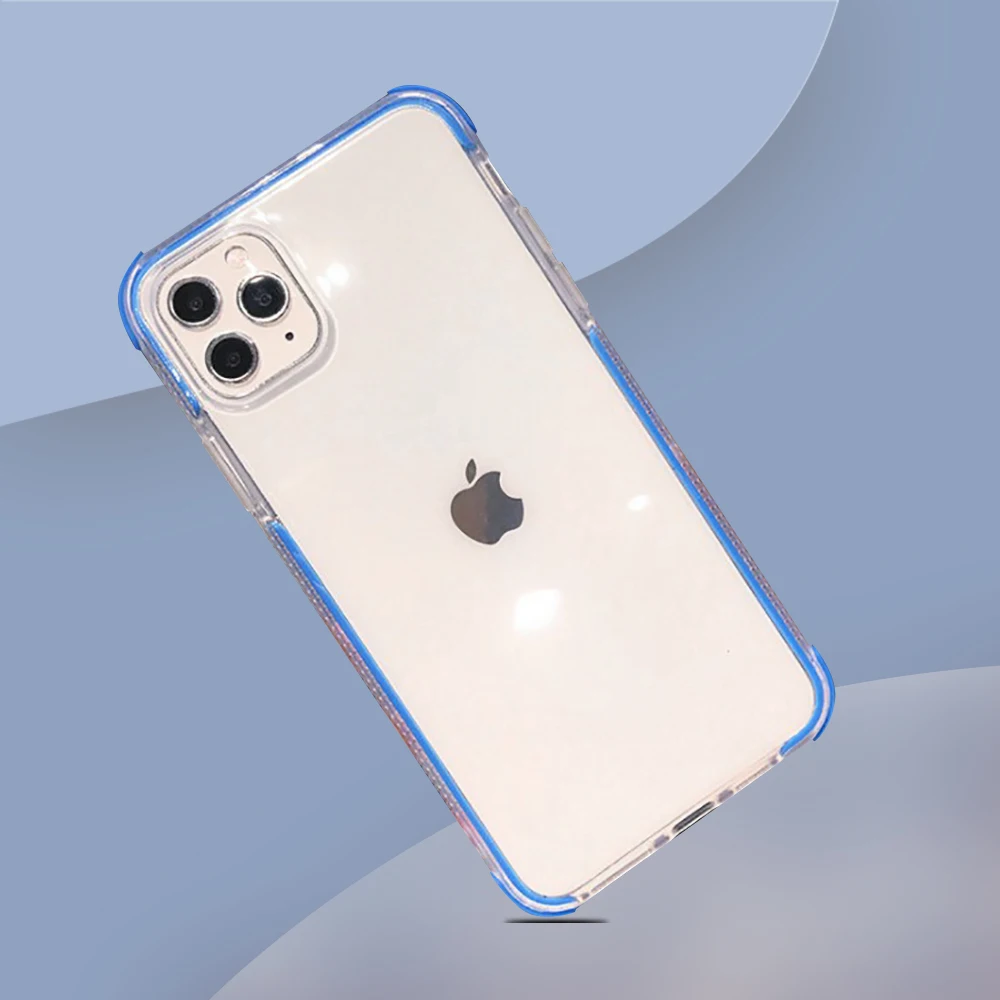 2021 Hot Sell Simple Style For iPhone11 pro MAX Transparent Phone Case For Apple 11 Colorful Anti-Drop Border Protective Cover
2021 Hot Sell Simple Style For iPhone11 pro MAX Transparent Phone Case For Apple 11 Colorful Anti-Drop Border Protective Cover