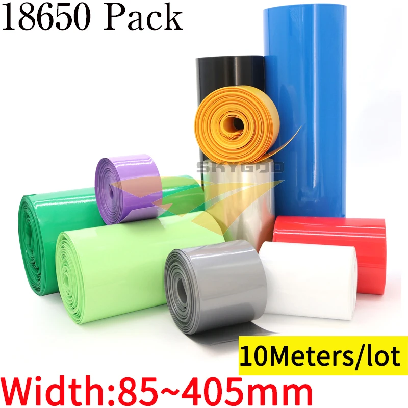 10M Width 85 mm ~ 405 mm 18650 Lithium Battery PVC Heat Shrink Tube Pack Insulated Film Wrap Li-ion Case Cable Sleeves Sheath
10M Width 85 mm ~ 405 mm 18650 Lithium Battery PVC Heat Shrink Tube Pack Insulated Film Wrap Li-ion Case Cable Sleeves Sheath