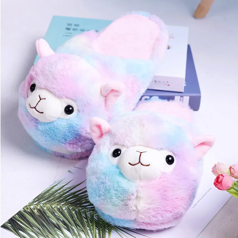 Women's Winter Cartoon Animal Cotton Shoes Cute Pink Sheep Plush Slippers Woman Slides Warm Home Shoes Ladies Furry Flip Flops
Women's Winter Cartoon Animal Cotton Shoes Cute Pink Sheep Plush Slippers Woman Slides Warm Home Shoes Ladies Furry Flip Flops