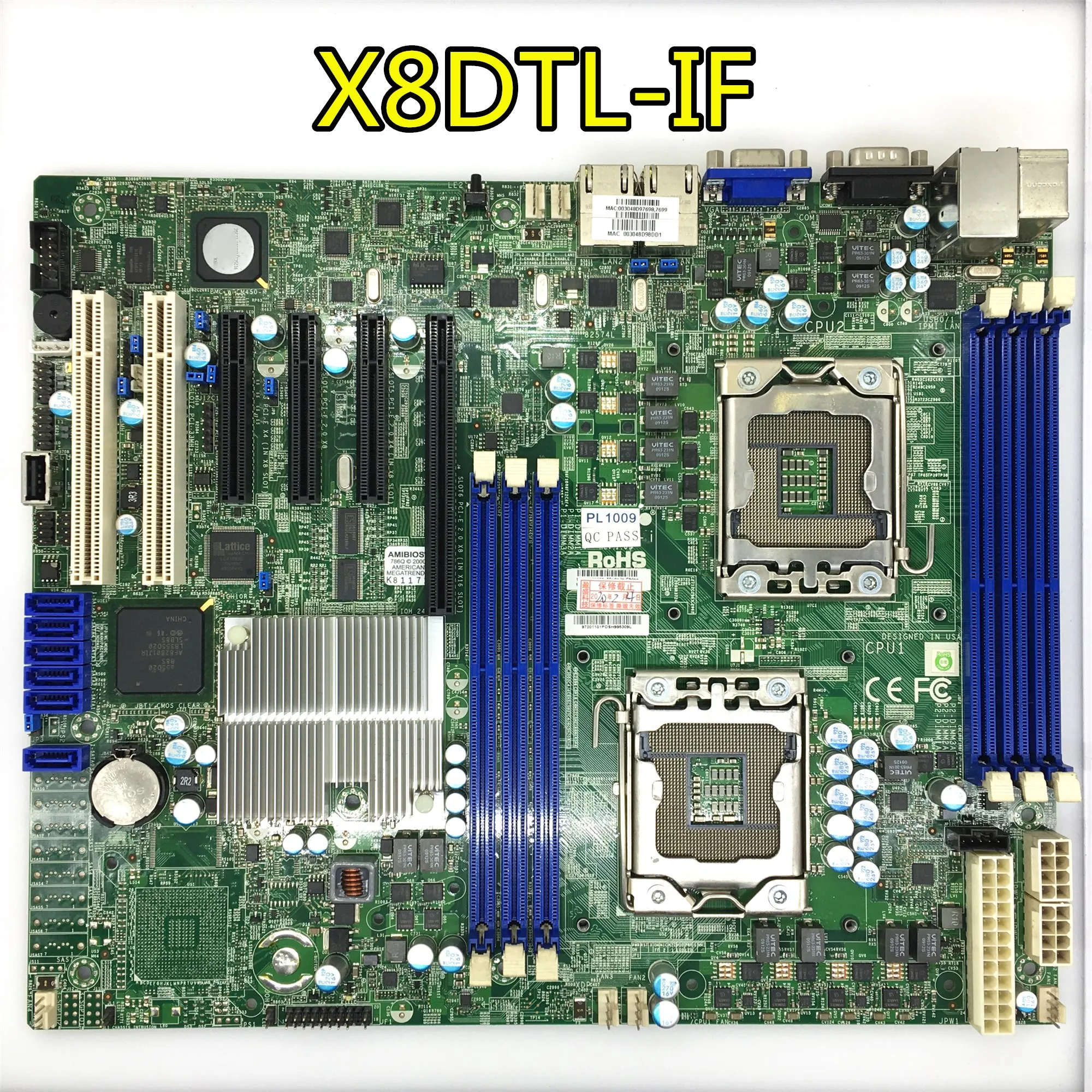 

Pre-shipment test For Supermicro X8DTL-i/iF server Original Used motherboard