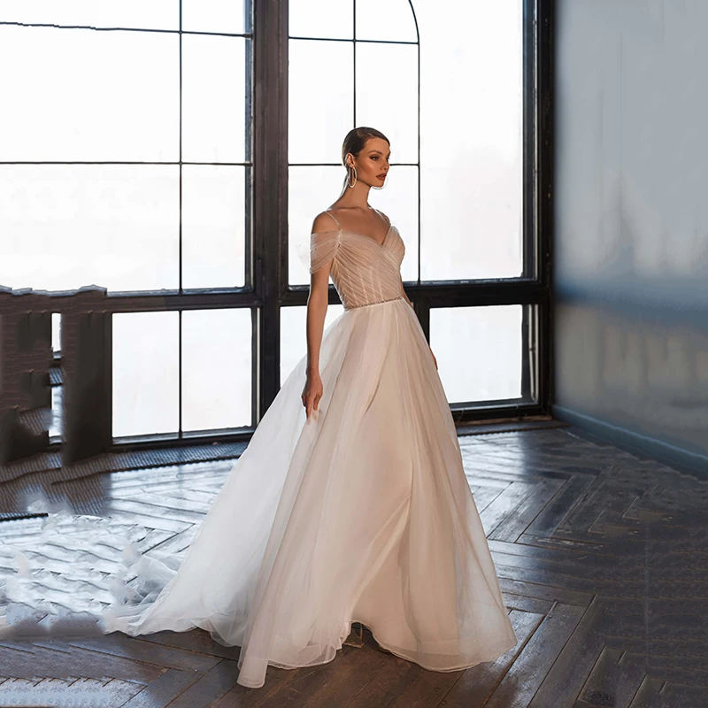 Eightree Cold Shoulder Wedding Dresses Sexy Beading Tulle V-neck A-Line Bridal Backless Evening Princess Ball Gowns Custom Size
Eightree Cold Shoulder Wedding Dresses Sexy Beading Tulle V-neck A-Line Bridal Backless Evening Princess Ball Gowns Custom Size