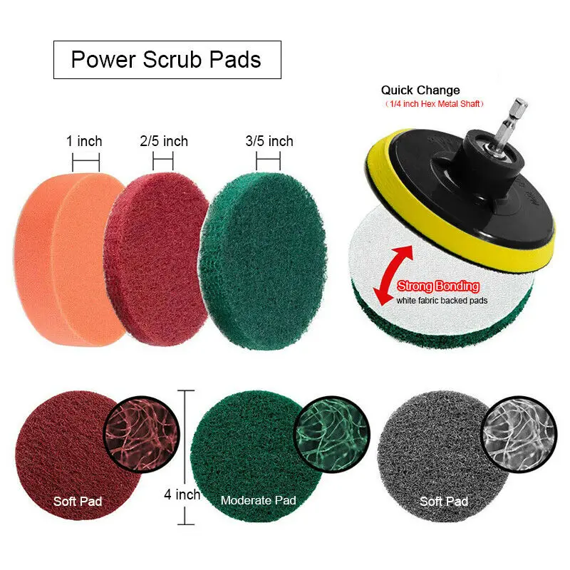 Hot Sale 21pcs Drill Brush Electric Attachment Set Power Scrubber Cleaning Scrub Cleaner Durable And Practical
Hot Sale 21pcs Drill Brush Electric Attachment Set Power Scrubber Cleaning Scrub Cleaner Durable And Practical