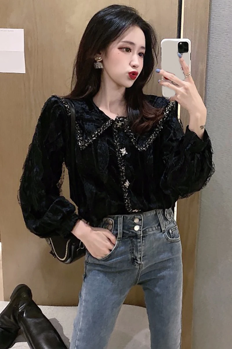Autumn 2020 New Sweet Baby Collar Temperament Foreign Style Young Chiffon Shirt Design Sense Long Sleeve Shirt Woman
Autumn 2020 New Sweet Baby Collar Temperament Foreign Style Young Chiffon Shirt Design Sense Long Sleeve Shirt Woman