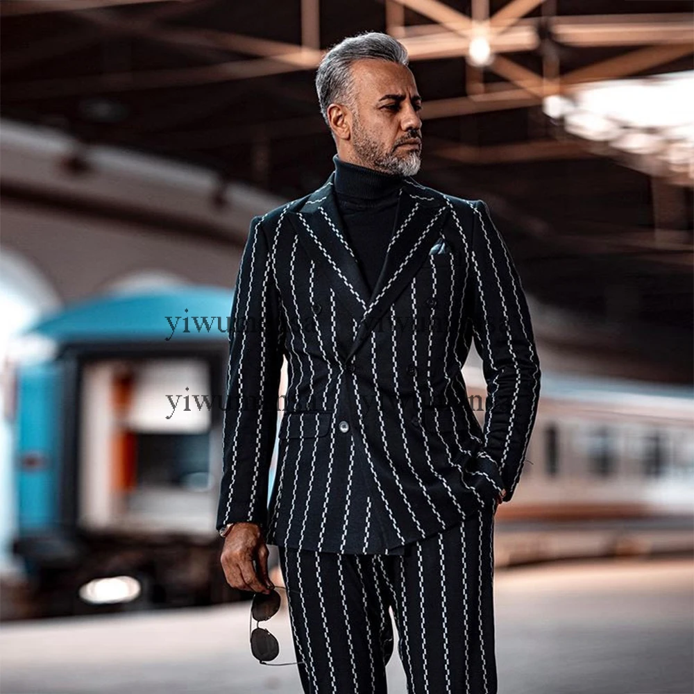Striped Terno Masculino Casamento Woolen Tweed Coat With Pants 2 Pieces Set Slim Fit Groomsman Wedding Suits Black Blazer 2021
Striped Terno Masculino Casamento Woolen Tweed Coat With Pants 2 Pieces Set Slim Fit Groomsman Wedding Suits Black Blazer 2021
