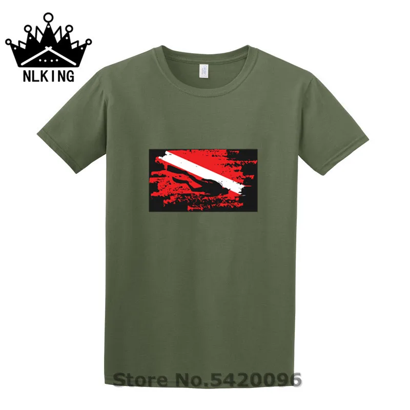 2019 лучший подарок для ныряльщика Дайвинг красный флаг футболка креативный Досуг
