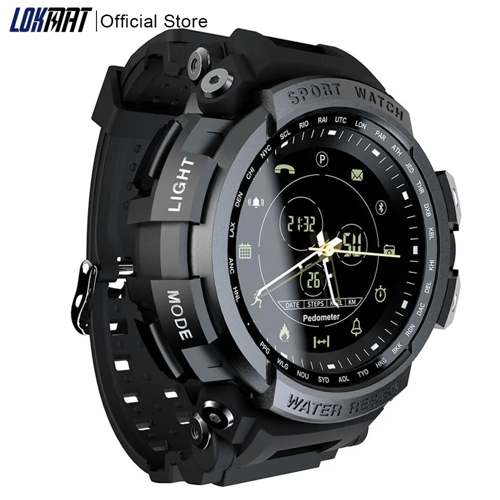 

New LOKMAT SmartWatch Sports 50m Waterproof Bluetooth Call Reminder men Smart Watch For ios and Android phone