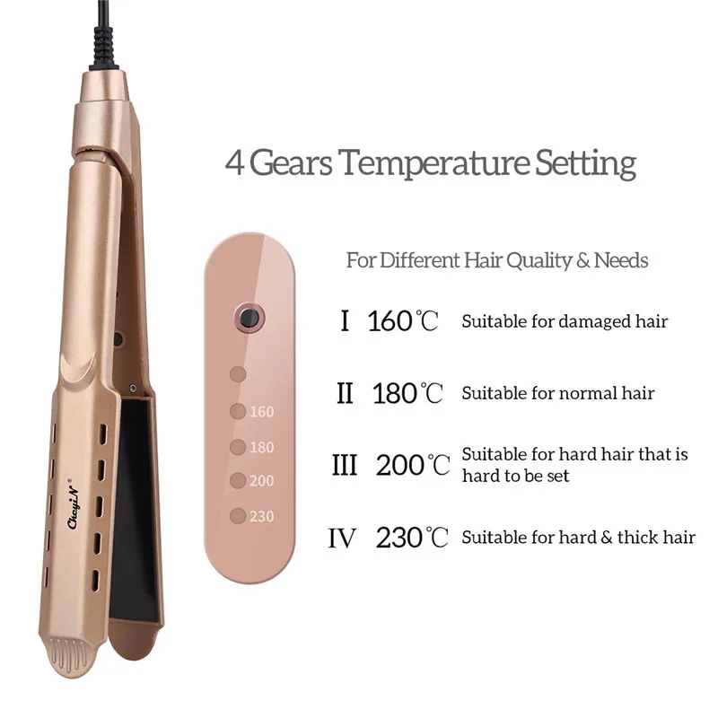 2 In 1 Hair Iron Negative Ion Curling Ceramic Hair Straightener Temperature Control Hair Curler Flat Iron Straightening Styler
2 In 1 Hair Iron Negative Ion Curling Ceramic Hair Straightener Temperature Control Hair Curler Flat Iron Straightening Styler