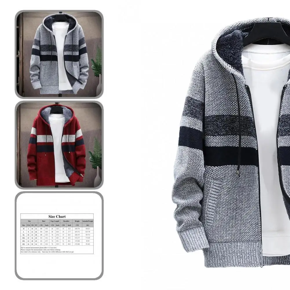 Streetwear Stylish Color Block Hooded Cardigan Sweater Autumn Winter Men Jacket Thick for Vacation
Streetwear Stylish Color Block Hooded Cardigan Sweater Autumn Winter Men Jacket Thick for Vacation