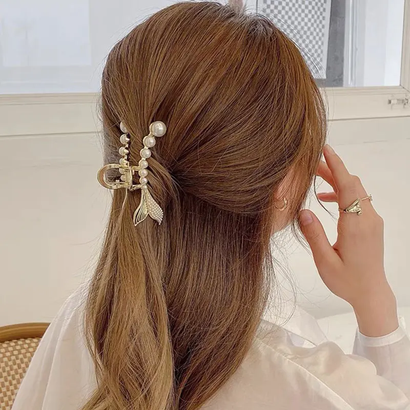 Elegant Pearls Crystal Hair Clips Sweet Fishtail Hair Clips Barrettes Hairpin Headwear Headband Hair Accessories Jewelry Gifts
Elegant Pearls Crystal Hair Clips Sweet Fishtail Hair Clips Barrettes Hairpin Headwear Headband Hair Accessories Jewelry Gifts