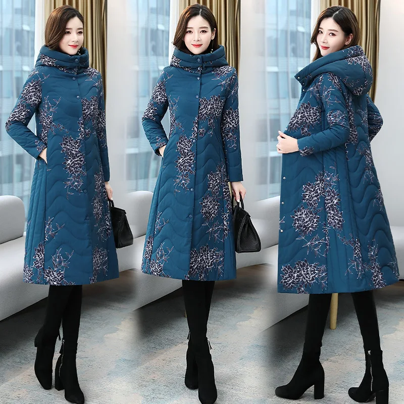 Large women's cotton clothing 2021 winter new hooded printed long cotton clothing slim festive cotton clothing
Large women's cotton clothing 2021 winter new hooded printed long cotton clothing slim festive cotton clothing