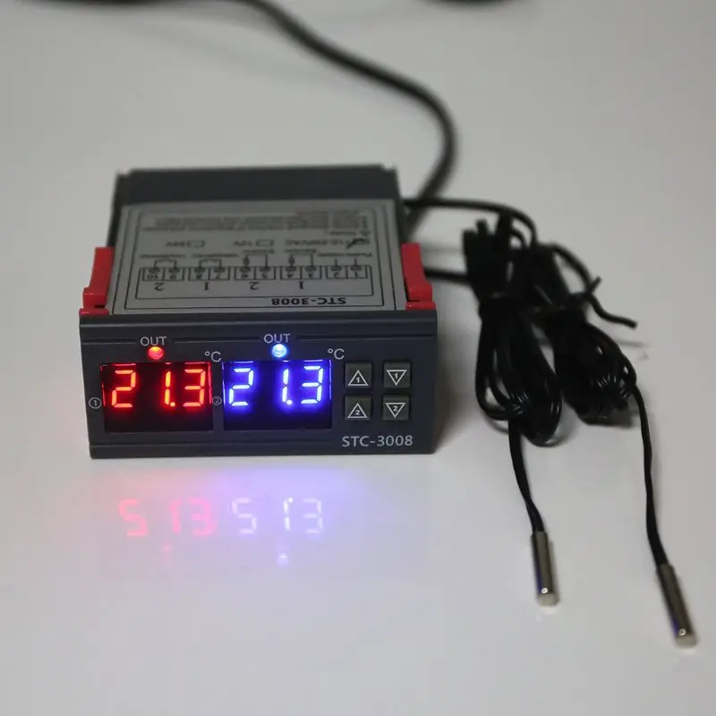 Dual Digital Temperature Controller Double Thermostat Heating Cooling 10A AC 110V 220V DC 12V 24V
Dual Digital Temperature Controller Double Thermostat Heating Cooling 10A AC 110V 220V DC 12V 24V