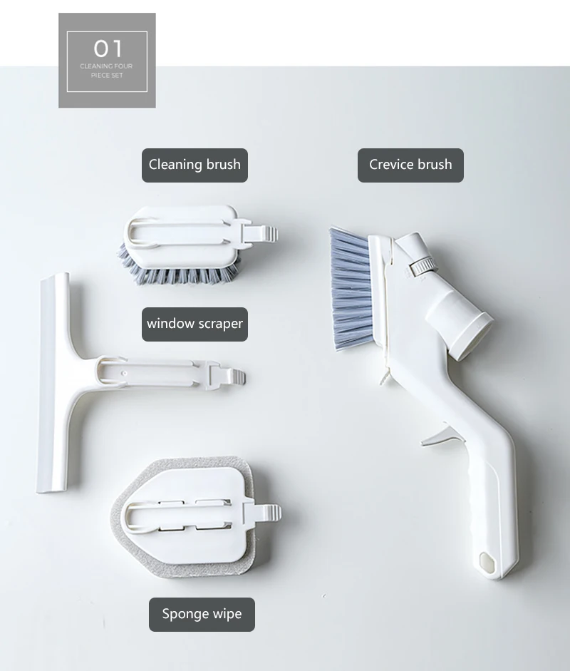 Multifunctional Cleaning Brush 2021 Press Water Spray 4 In One Kitchen Stove Sponge Brush Wall Tile Brush Glass Wiper Gap Brush 
Multifunctional Cleaning Brush 2021 Press Water Spray 4 In One Kitchen Stove Sponge Brush Wall Tile Brush Glass Wiper Gap Brush