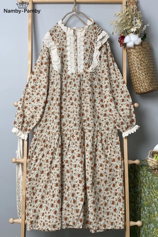 Japanese Mori Girl Doll Collar Floral Long Dress 2021 Spring New Lace Stitching Age Reduction Print Dress
Japanese Mori Girl Doll Collar Floral Long Dress 2021 Spring New Lace Stitching Age Reduction Print Dress