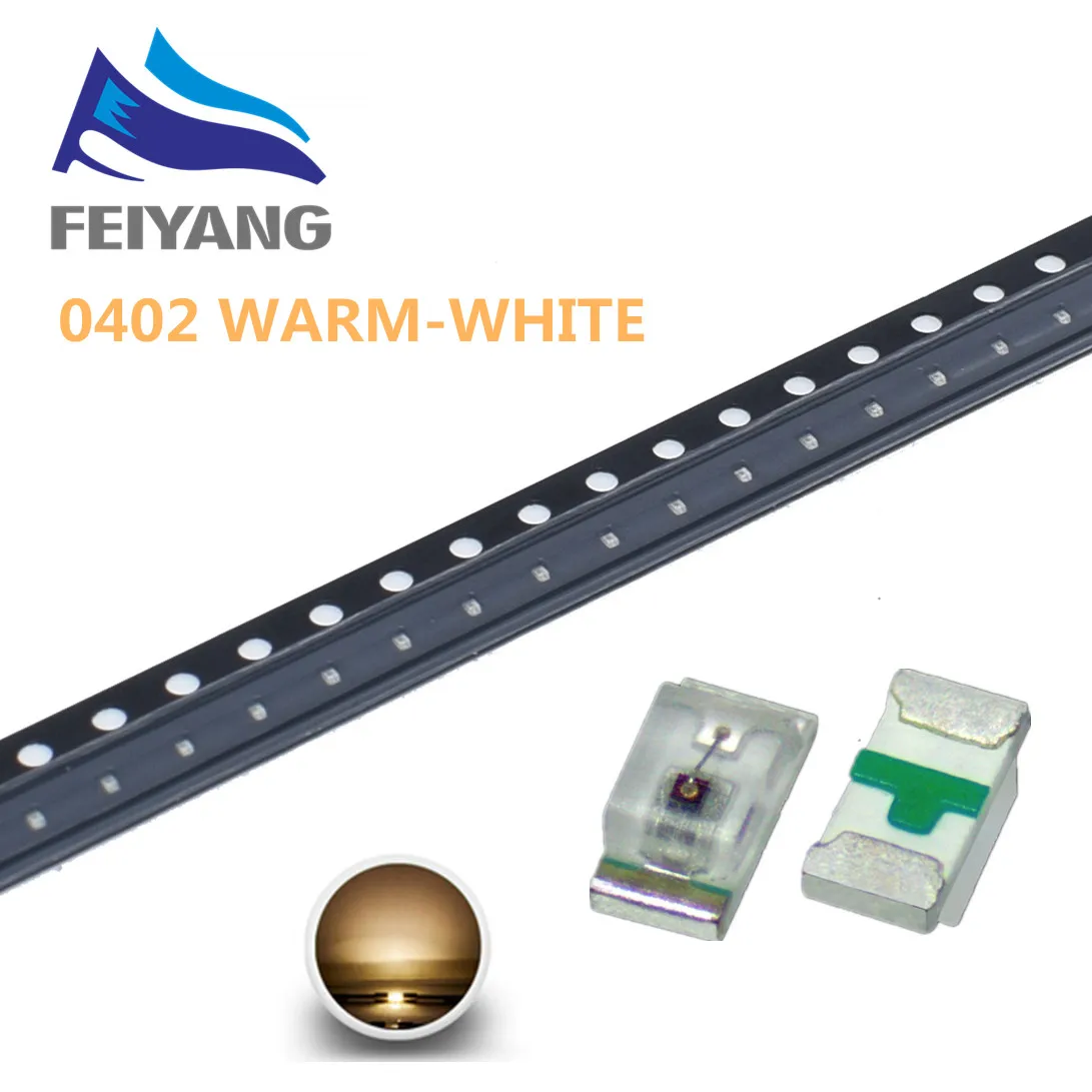100 шт SMD SMT 0402 1005 led ультра яркая теплая белая светодиодная лампа|led ultra bright|led ultraultra