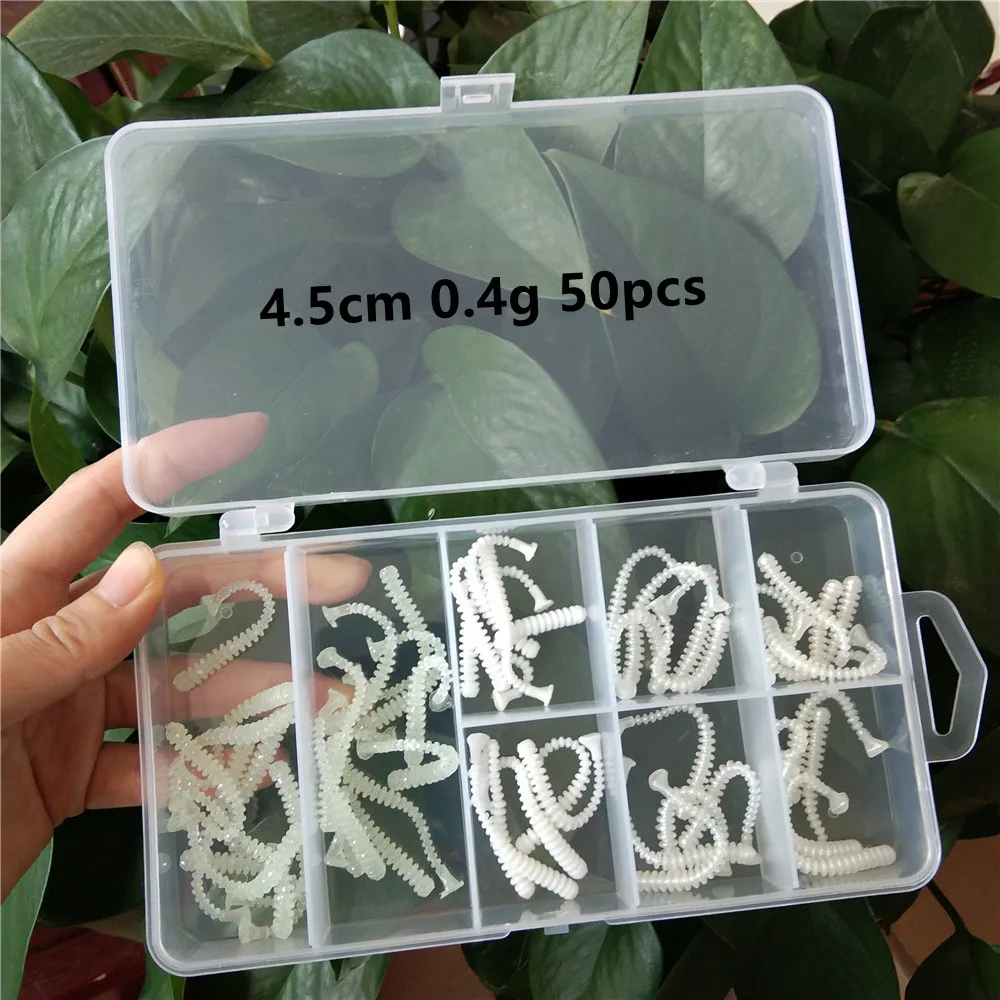 Swolfy 50pcs 4.5cm small size Soft Rubber Bait Fishing Lure Jig Wobbler Soft Worm Carp Fishing Bait Artificial Silicone Swimbait
Swolfy 50pcs 4.5cm small size Soft Rubber Bait Fishing Lure Jig Wobbler Soft Worm Carp Fishing Bait Artificial Silicone Swimbait