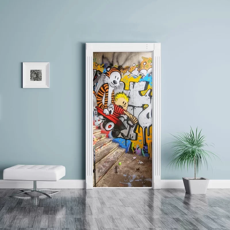 Door Sticker Mural DIY Wall Decals Creative Colored Graffiti PVC Wallpaper Self Adhesive For Renew Print Art Picture Home Decor
Door Sticker Mural DIY Wall Decals Creative Colored Graffiti PVC Wallpaper Self Adhesive For Renew Print Art Picture Home Decor