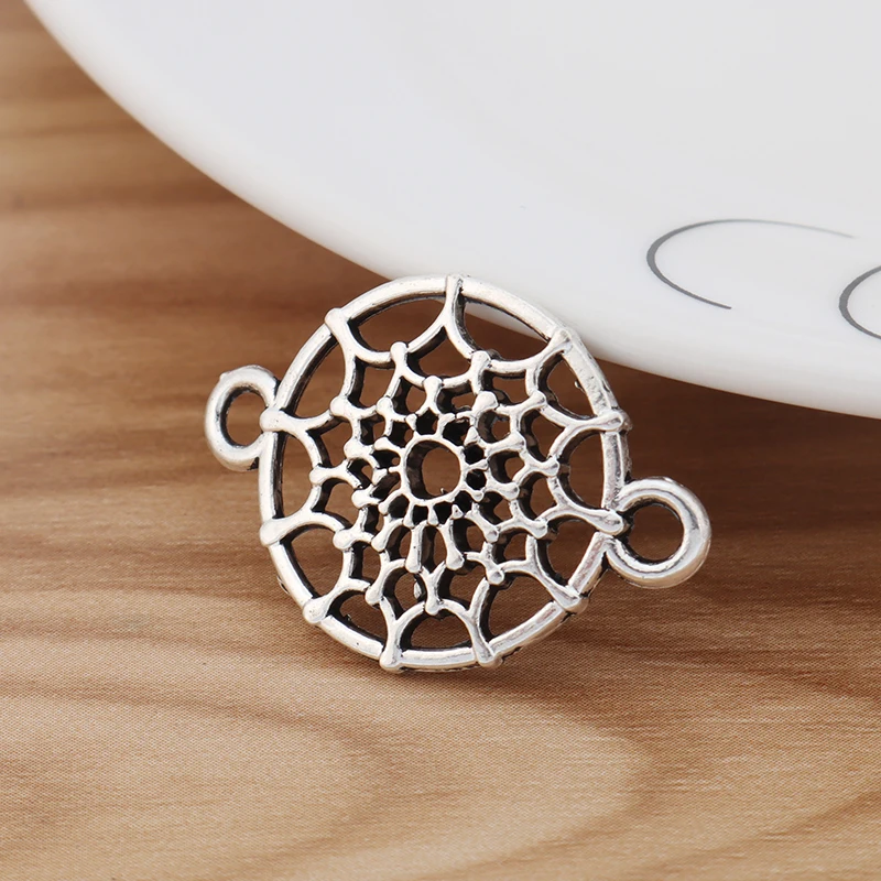 10 Pieces Tibetan Silver Dream Catcher Connector Charms for Bracelet Jewellery Making Accessories 33x23mm
10 Pieces Tibetan Silver Dream Catcher Connector Charms for Bracelet Jewellery Making Accessories 33x23mm