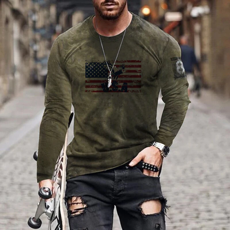 Mens 2021 Fashion Autumn Long Sleeve O-Neck Tee Shirt New Casual Pattern Printed T-shirts For Men Harajuku Loose Tops Streetwear
Mens 2021 Fashion Autumn Long Sleeve O-Neck Tee Shirt New Casual Pattern Printed T-shirts For Men Harajuku Loose Tops Streetwear