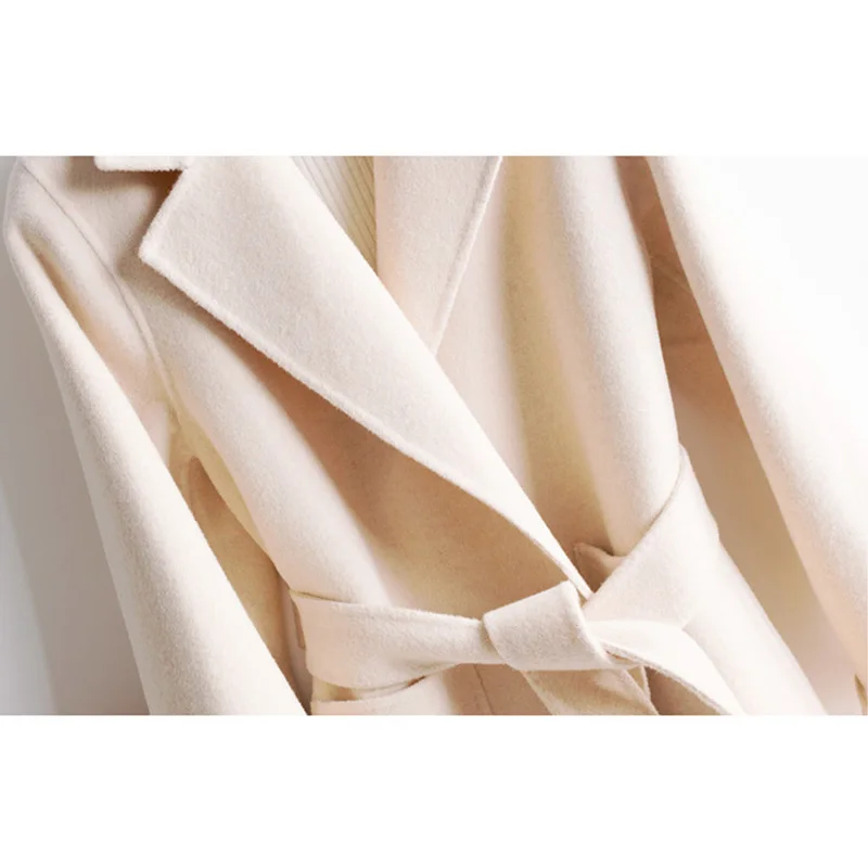 Mimofunny Winter Women's Jacket Double-sided Woolen Wool Coat Autumn Thicken Warm Solid Outwear Elegant Short Parka with Belt
Mimofunny Winter Women's Jacket Double-sided Woolen Wool Coat Autumn Thicken Warm Solid Outwear Elegant Short Parka with Belt