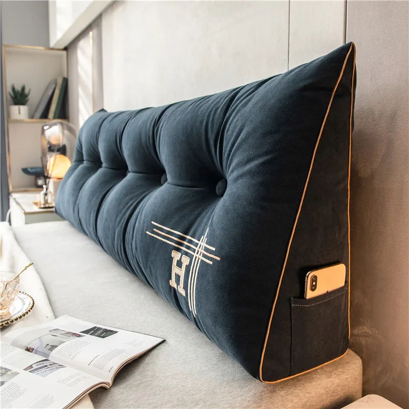 New European Removable Bedside Velet Cushion Triangular Bed Backrest Pillow For Couple Soft Waist Sofa Large
New European Removable Bedside Velet Cushion Triangular Bed Backrest Pillow For Couple Soft Waist Sofa Large