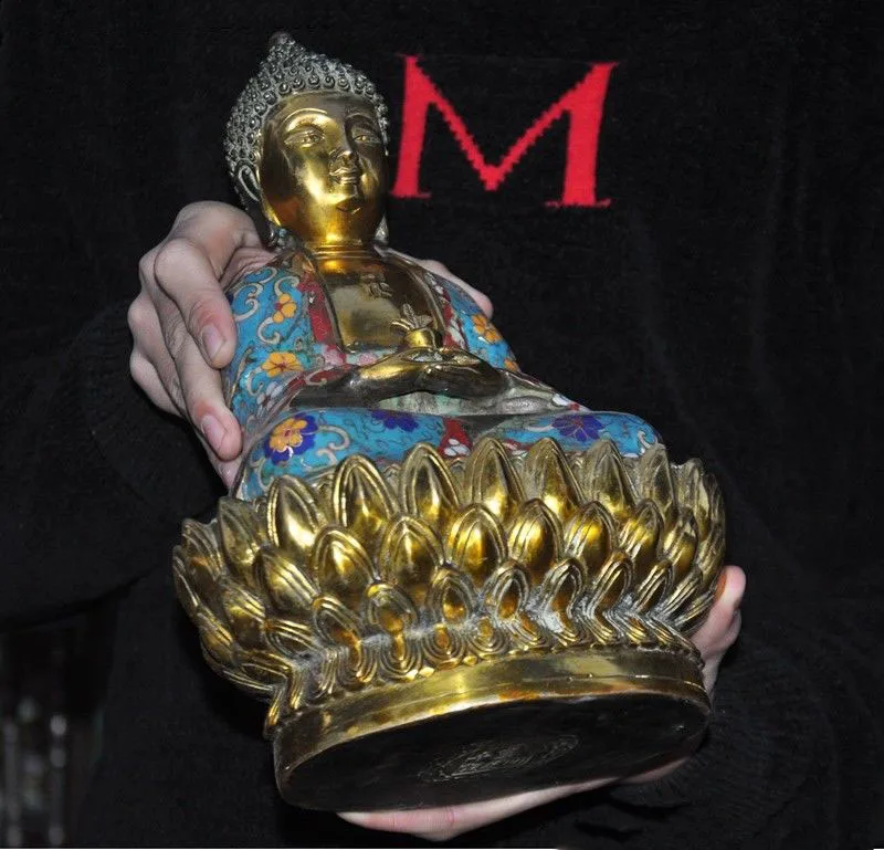 christmas 11"Tibet bronze Cloisonne Enamel Gilt Tathagata sakyamuni Medicine Buddha statue New Year 
christmas 11"Tibet bronze Cloisonne Enamel Gilt Tathagata sakyamuni Medicine Buddha statue New Year