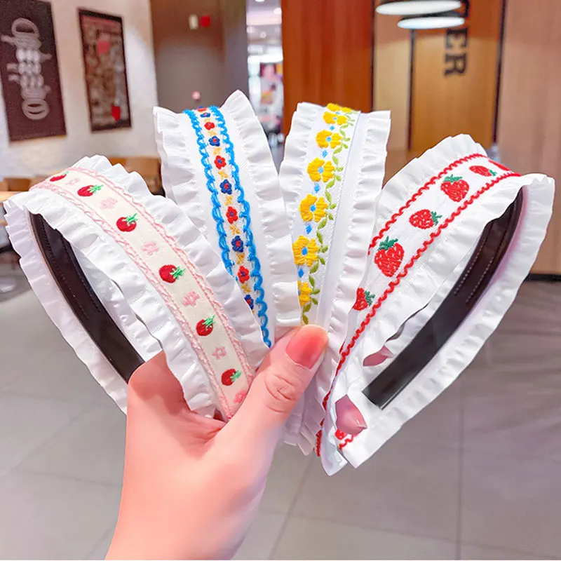 2021 Vintage Flower Fruit Print Hair Hoop Sweet Embroidery Headband Fashion Hair Accessories Wide-brimmed Lace Wave Hairbands
2021 Vintage Flower Fruit Print Hair Hoop Sweet Embroidery Headband Fashion Hair Accessories Wide-brimmed Lace Wave Hairbands