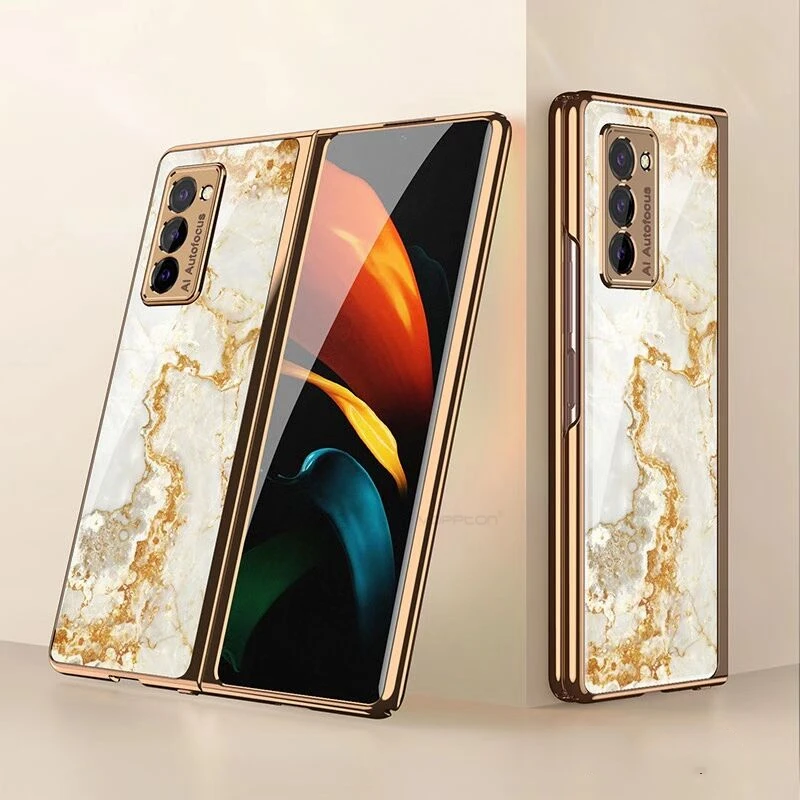 Luxury Electroplate Marble Patterned Glass Case For Samsung Galaxy Z Fold 2 5G Case Hard Plastic Cover For Galaxy Z Fold 2
Luxury Electroplate Marble Patterned Glass Case For Samsung Galaxy Z Fold 2 5G Case Hard Plastic Cover For Galaxy Z Fold 2