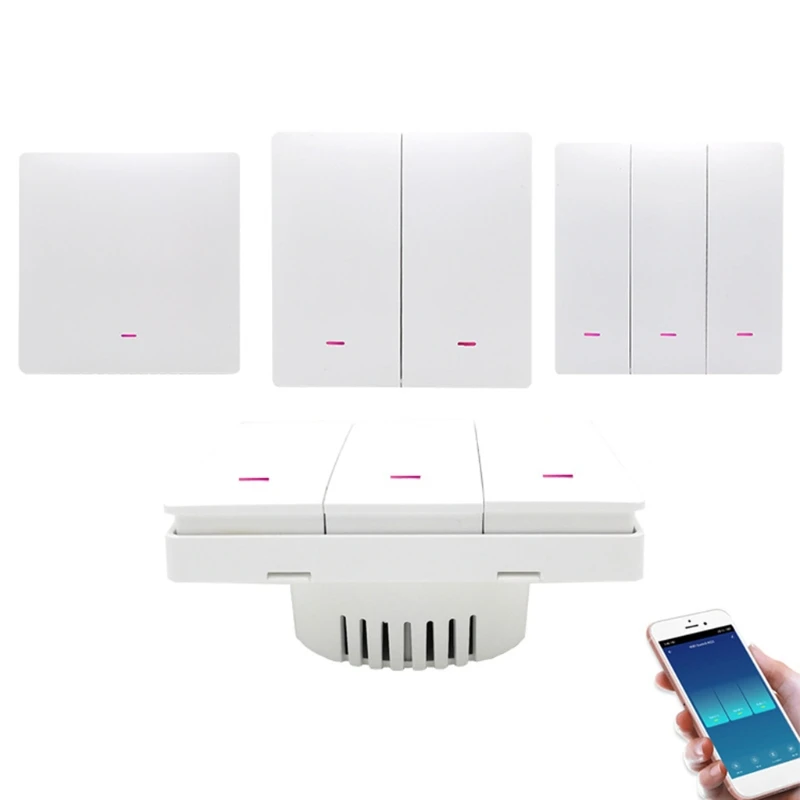 Push Button 1/2/3 Gang EU Wall Light Switch WiFi Remote Voice Control Smart Life X37B
Push Button 1/2/3 Gang EU Wall Light Switch WiFi Remote Voice Control Smart Life X37B
