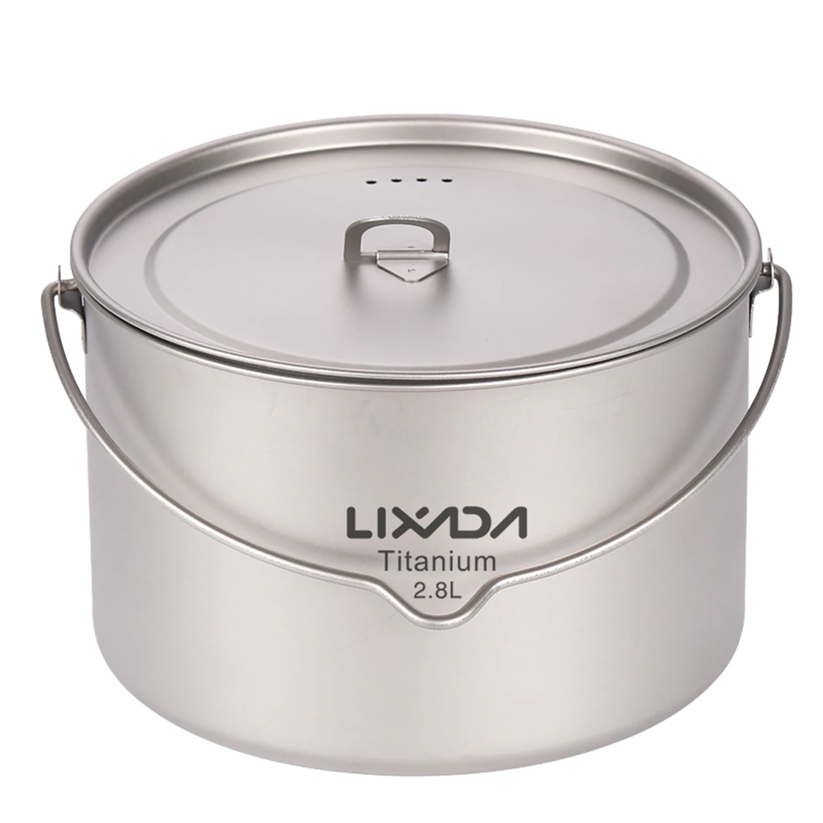 

Lixada 2.8L подвесной горшок, ультралегкий портативный титановый горшок с крышкой, походная альпинистская посуда, посуда для отдыха на открытом ...