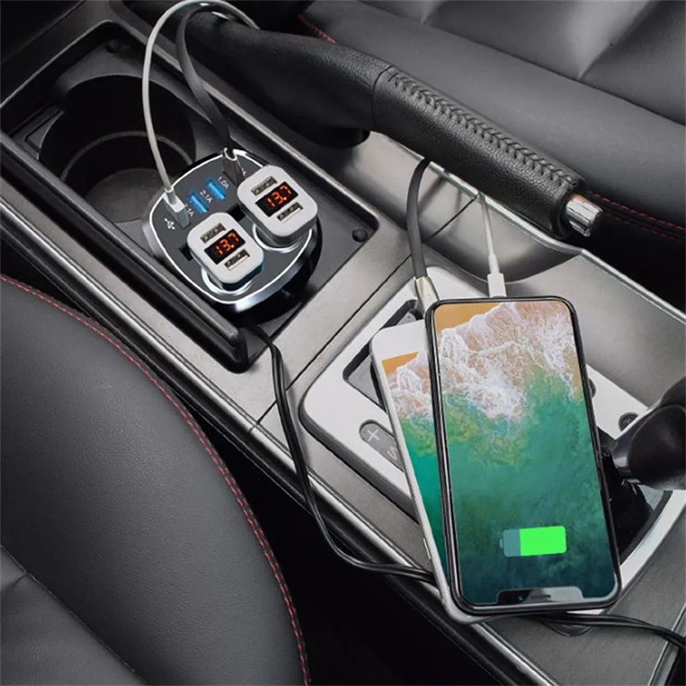 DC 12-24V Car Cigar Lighter Socket Cup Socket Splitter Cup Type Car Charger For Phone Cup Holder Dual USB Charging
DC 12-24V Car Cigar Lighter Socket Cup Socket Splitter Cup Type Car Charger For Phone Cup Holder Dual USB Charging