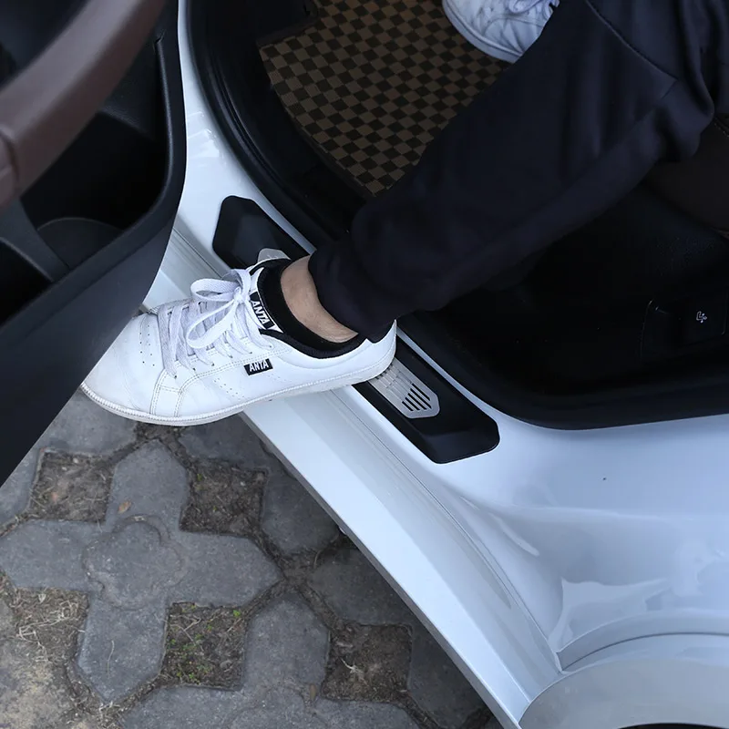 Защитная Накладка на порог автомобиля для BMW X3 X4 G01 G02 2018 2019 аксессуары с цветным логотипом M3|Лепнина