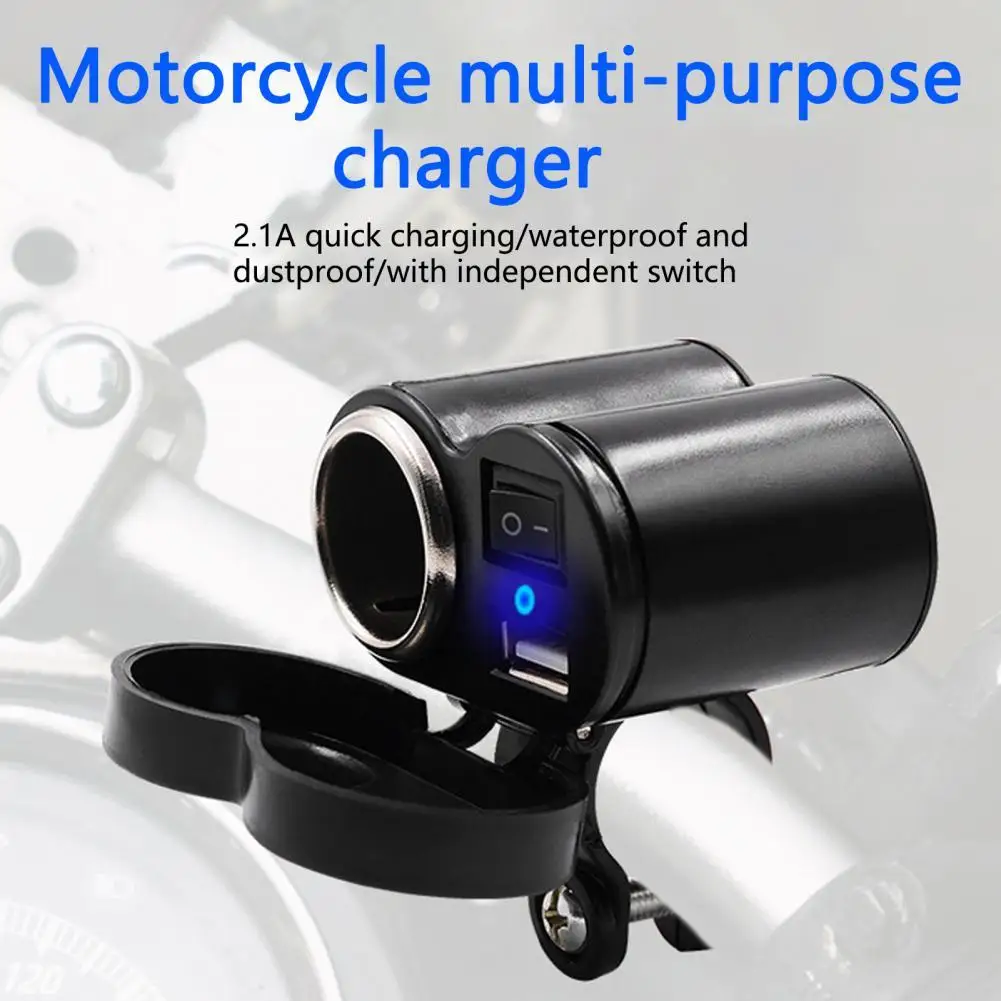Black Unique 12V USB Power Outlet Charger Compact USB Phone Charger Portable for Motorcycles
Black Unique 12V USB Power Outlet Charger Compact USB Phone Charger Portable for Motorcycles