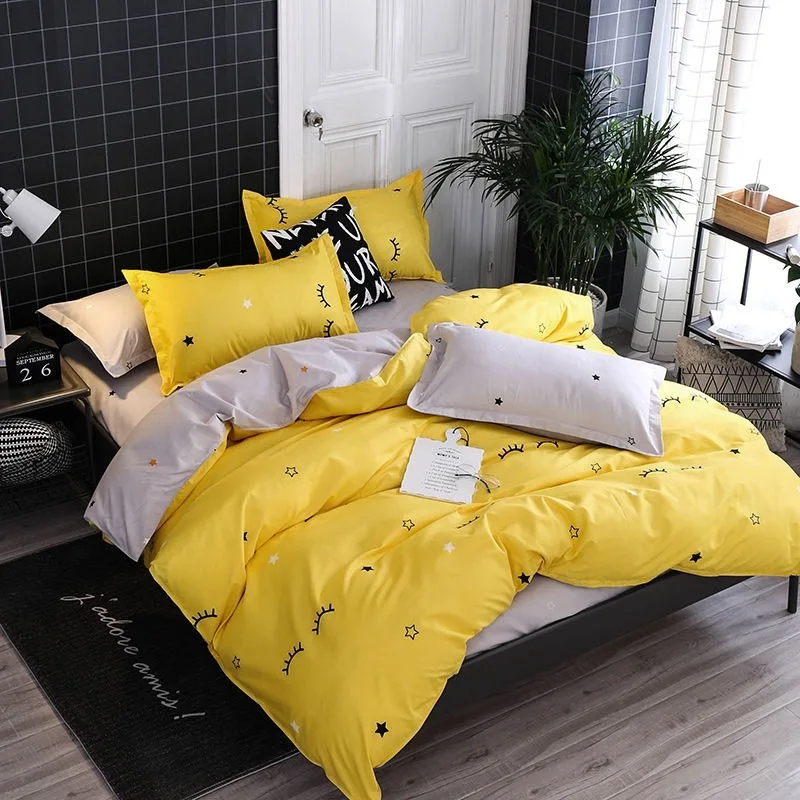 Simple Bedding Set With Pillowcase Duvet Cover Sets Bed Linen Sheet Single Double Queen King Size Quilt Covers Bedclothes
Simple Bedding Set With Pillowcase Duvet Cover Sets Bed Linen Sheet Single Double Queen King Size Quilt Covers Bedclothes