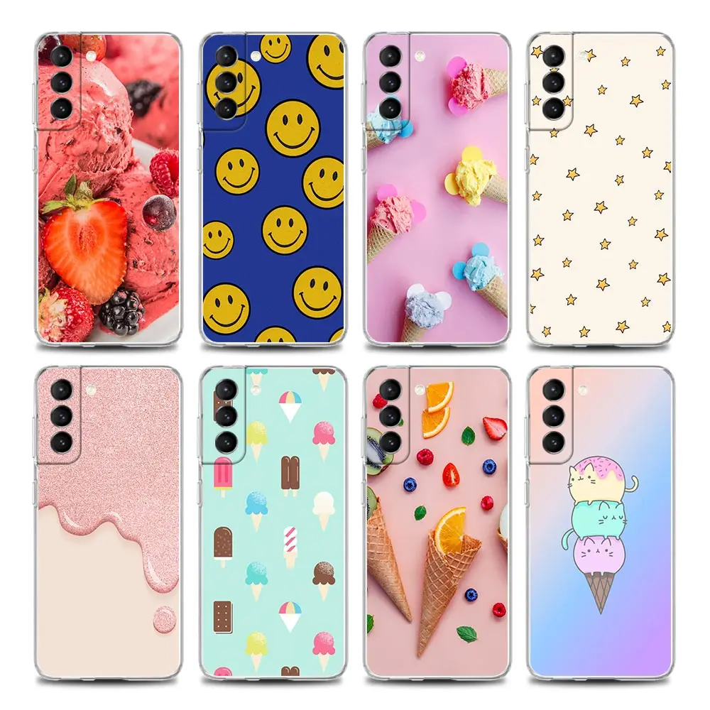 Summer Ice Cream Smile Face Clear Phone Case for Samsung S9 S10 4G S10e Plus S20 S21 Plus Ultra FE 5G M51 M31 S M21 Soft Silicon
Summer Ice Cream Smile Face Clear Phone Case for Samsung S9 S10 4G S10e Plus S20 S21 Plus Ultra FE 5G M51 M31 S M21 Soft Silicon