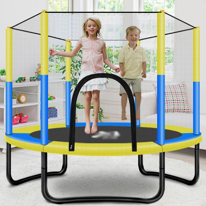 Mini Trampoline 60 inch Round Kids Enclosure Net Pad Rebounder Outdoor Exercise Home Toys Jumping Bed Nax Load 250KG PP,Alloy 
Mini Trampoline 60 inch Round Kids Enclosure Net Pad Rebounder Outdoor Exercise Home Toys Jumping Bed Nax Load 250KG PP,Alloy