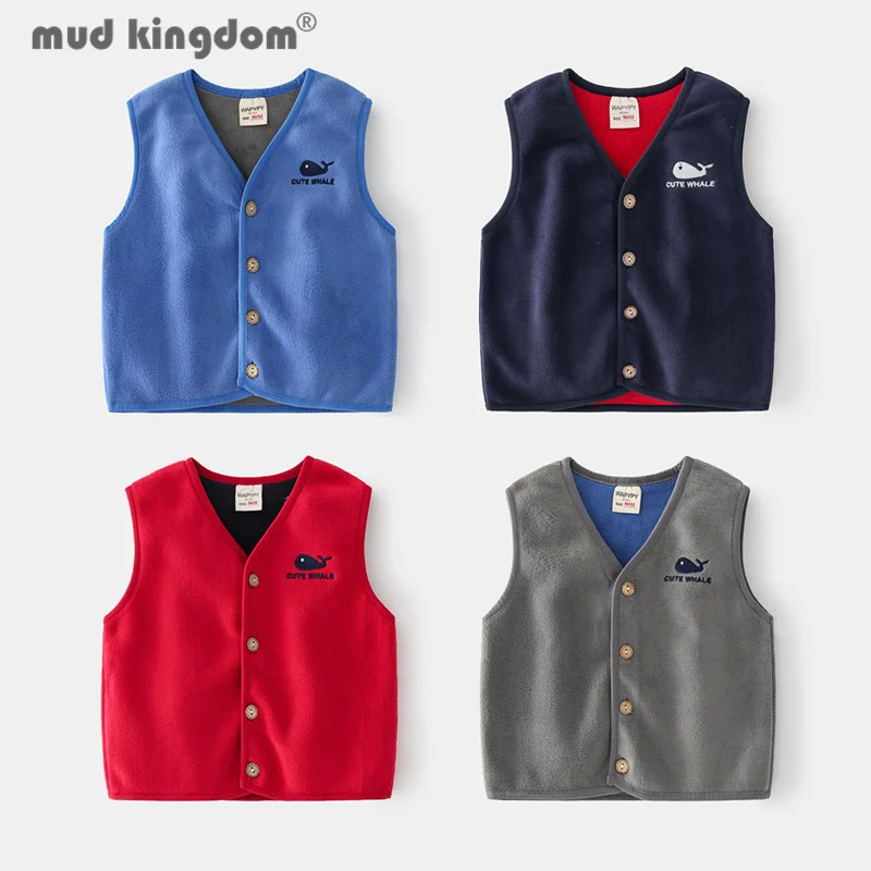 Mudkingdom Boys Fleece Vest Sleeveless Double-sided Polar Fleece Button Cartoon Embroidery Outerwear for Boy Winter Casual Tops
Mudkingdom Boys Fleece Vest Sleeveless Double-sided Polar Fleece Button Cartoon Embroidery Outerwear for Boy Winter Casual Tops