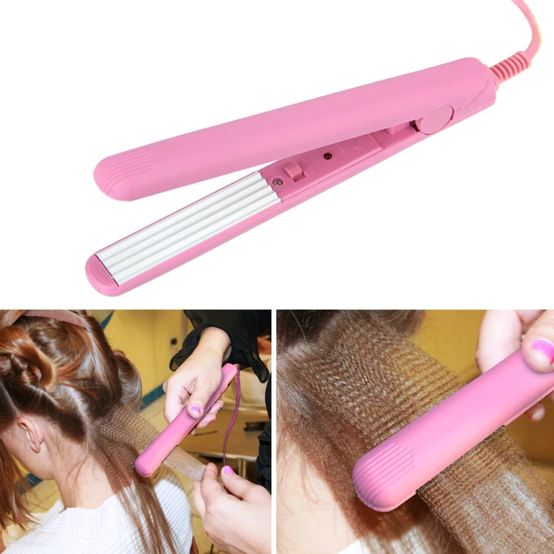 Mini Pink Ceramic Electronic Hair Straightener Iron Chapinha Straightening Corrugated Irons Hair Crimper Styling Tools 100~240V
Mini Pink Ceramic Electronic Hair Straightener Iron Chapinha Straightening Corrugated Irons Hair Crimper Styling Tools 100~240V