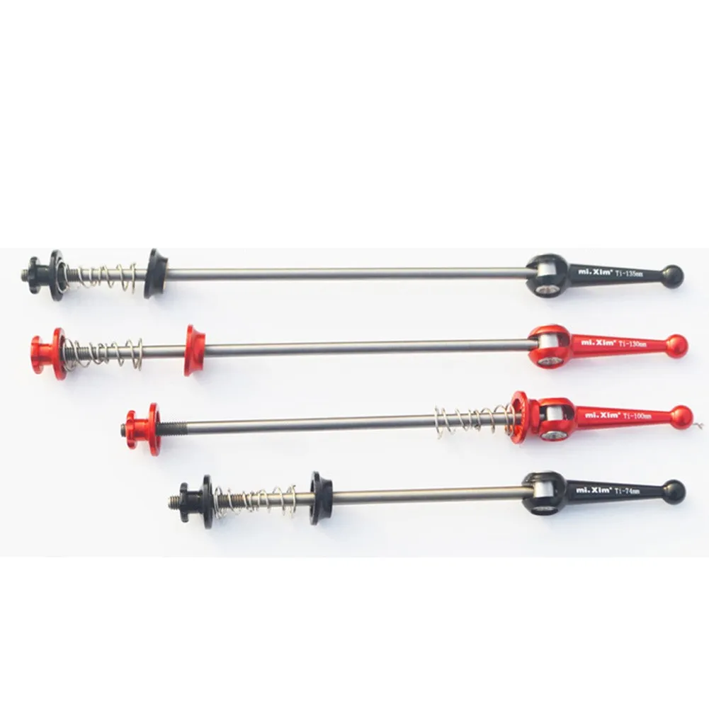 MTB Road Bike QR Ti Skewers Quick Release Front Rear Set Wheel Hub Axle Locking 74/100/130/135mm Ti Axis Skewer
MTB Road Bike QR Ti Skewers Quick Release Front Rear Set Wheel Hub Axle Locking 74/100/130/135mm Ti Axis Skewer