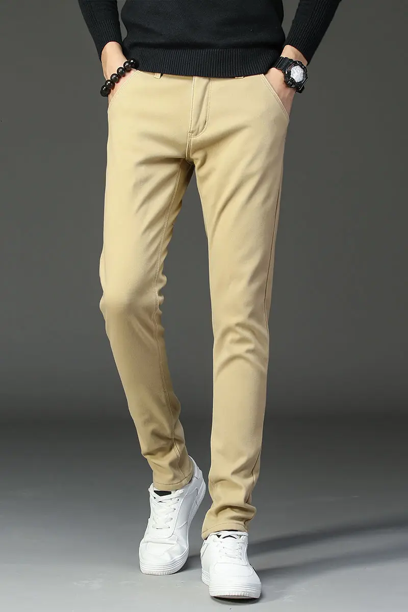 Men's trousers 2020 Autumn winter new slim solid color thickening with velvet small feet long pants casual youth men's wear
Men's trousers 2020 Autumn winter new slim solid color thickening with velvet small feet long pants casual youth men's wear