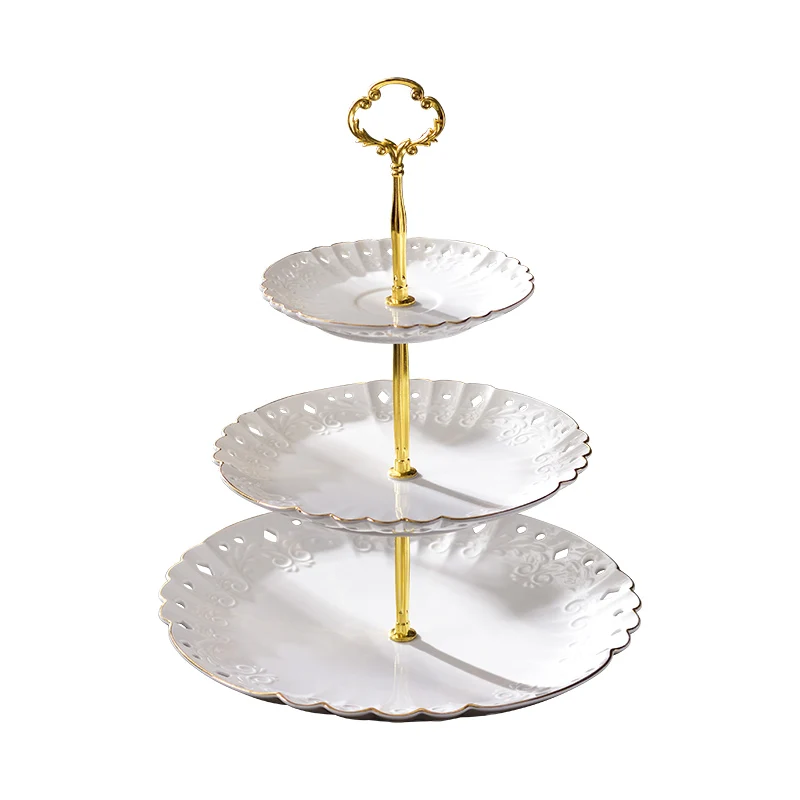 Hollow Three-layer Double Fruit Plates Ceramic Cake Snack Plate Snack Rack Fruits Tray Afternoon Tea Dessert Dishes
Hollow Three-layer Double Fruit Plates Ceramic Cake Snack Plate Snack Rack Fruits Tray Afternoon Tea Dessert Dishes