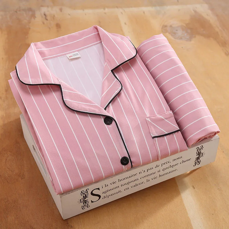 Women's Pajamas Cotton Nightie Autumn Long Sleeve Pyjamas Strawberry Pajamas Set Kawaii Sleepwear Loungewear Women 2-piece Set 
Women's Pajamas Cotton Nightie Autumn Long Sleeve Pyjamas Strawberry Pajamas Set Kawaii Sleepwear Loungewear Women 2-piece Set