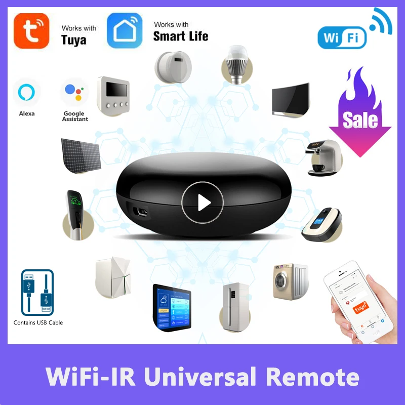 Smart WiFi Remote Control IR Blaster Controller TV DVD AUD AC Universal Repeater Work With Tuya Amz Alexa Google Home Control 
Smart WiFi Remote Control IR Blaster Controller TV DVD AUD AC Universal Repeater Work With Tuya Amz Alexa Google Home Control