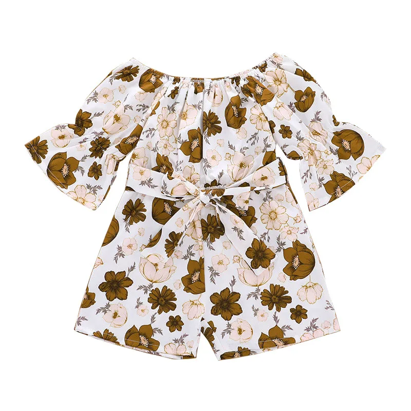 Little Girls Floral Overalls Pants Kids Flared Sleeves Flower Printed Jumpsuit Playsuits Children Girls Summer Casual Clothing
Little Girls Floral Overalls Pants Kids Flared Sleeves Flower Printed Jumpsuit Playsuits Children Girls Summer Casual Clothing