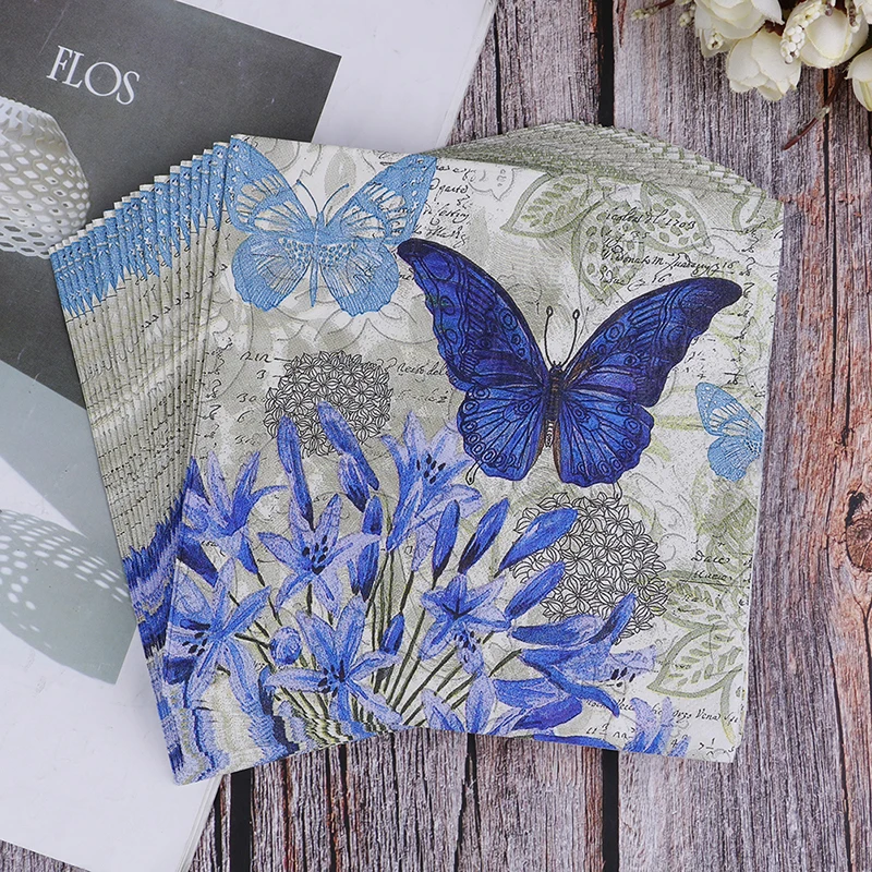 20PCS Napkins paper Decoupage Tissue Purple Flowers Butterfly wedding birthday decorative BIodegradable
20PCS Napkins paper Decoupage Tissue Purple Flowers Butterfly wedding birthday decorative BIodegradable