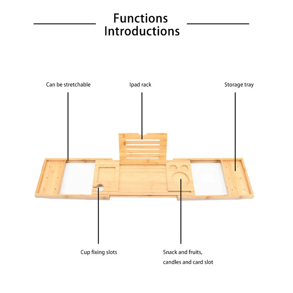 Multifunction Bathtub Serving Tray Bamboo Bath Bridge Useful Storage Rack Shelf Telescopic Tablet Holder for Bathroom Home (105x
Multifunction Bathtub Serving Tray Bamboo Bath Bridge Useful Storage Rack Shelf Telescopic Tablet Holder for Bathroom Home (105x