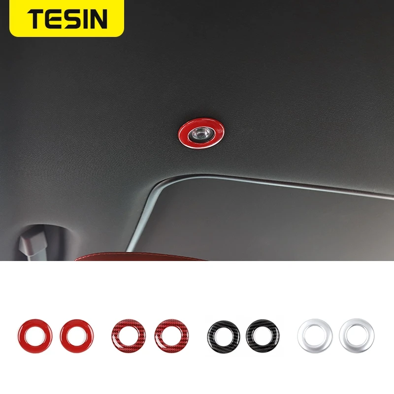 TESIN Interior Mouldings Car Roof Reading Light Lamp Decoration Ring Cover Stickers Trim for Dodge Challenger 2014+ Accessories
TESIN Interior Mouldings Car Roof Reading Light Lamp Decoration Ring Cover Stickers Trim for Dodge Challenger 2014+ Accessories