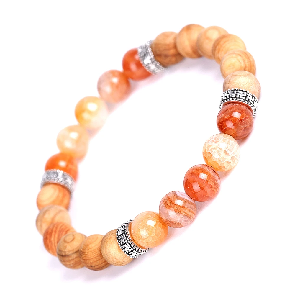 Lava Rock Wooden Beads Ice Crack Onyx Natural Stone Beaded Bracelets Fashion Lovers Jewelry SHOW NICE
Lava Rock Wooden Beads Ice Crack Onyx Natural Stone Beaded Bracelets Fashion Lovers Jewelry SHOW NICE